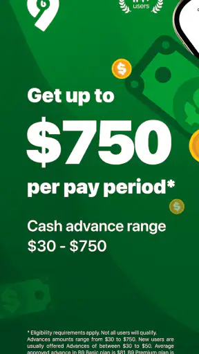 B9: Cash Advance・Banking・Earn screenshot
