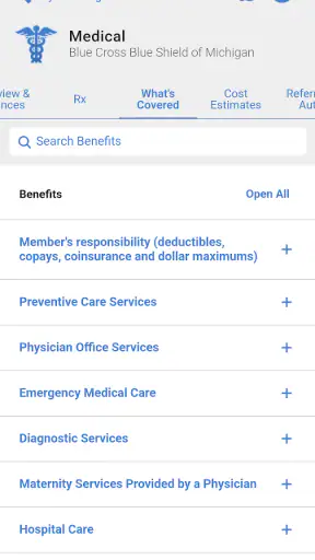 BCBSM screenshot