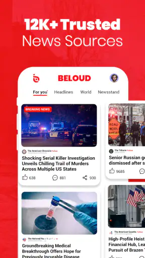 Beloud: News & Free Speech screenshot