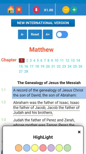 Bible NIV - Audio Bible App screenshot