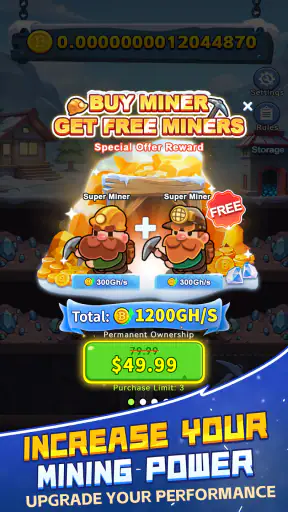 Bitcoin Miner -Frozen Treasure screenshot