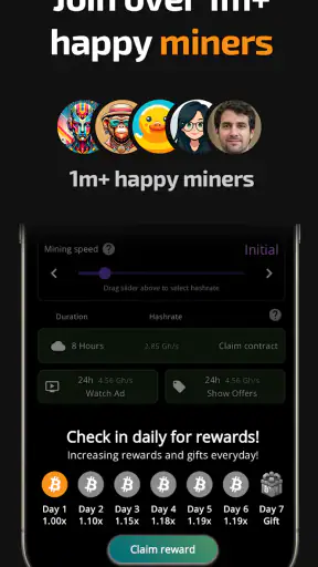 Bitcoin mining - Crypto Miner screenshot