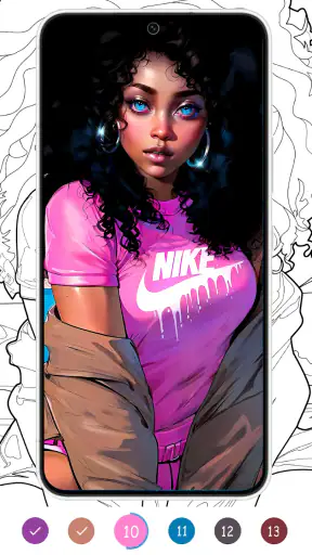 Black Color - Color by Number screenshot