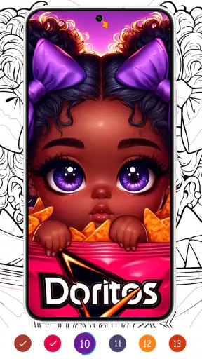 Black Color - Color by Number screenshot