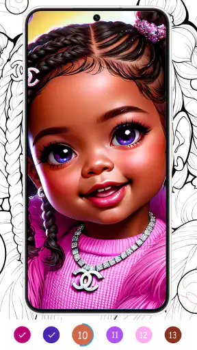 Black Color - Color by Number screenshot
