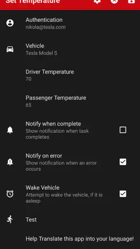 Bolt for Tesla - Tasker Plugin screenshot