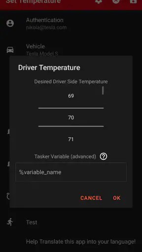 Bolt for Tesla - Tasker Plugin screenshot
