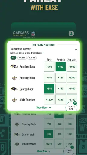 Caesars Sportsbook screenshot