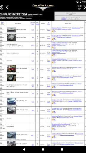 Car-Part.com Used Auto Parts screenshot