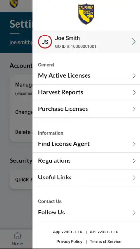 CDFW License screenshot
