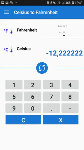 Celsius to Fahrenheit Convert screenshot