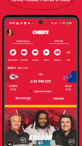 Chiefs Mobile screenshot