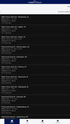 Cirque Italia screenshot