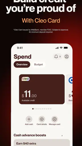 Cleo AI: Cash advance & Credit screenshot
