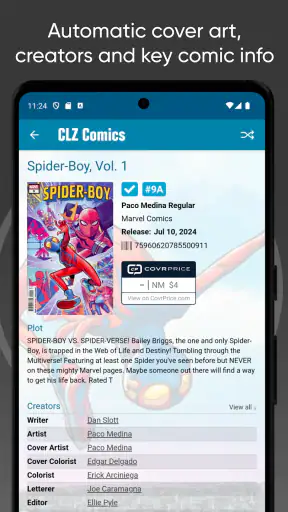 CLZ Comics comic book database screenshot