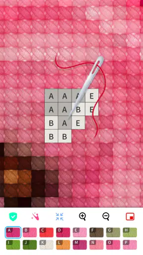 Color by Letter: Sewing game screenshot