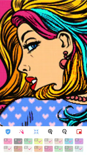 Color by Letter: Sewing game screenshot
