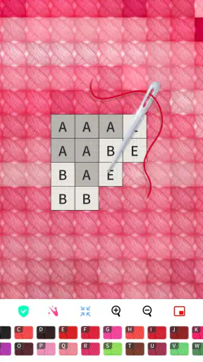 Color by Letter: Sewing game screenshot