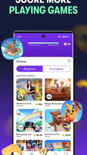 Copper: Play & Earn Cash Money screenshot