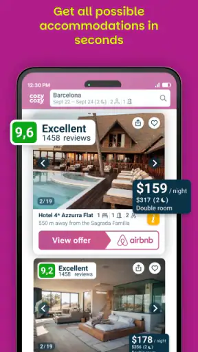 Cozycozy: All accommodations screenshot