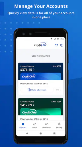 Credit One Bank Mobile screenshot