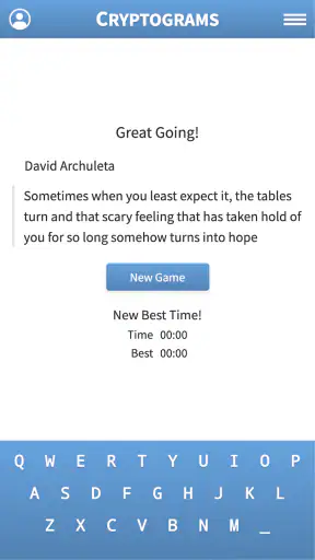 Cryptogram · Cryptoquote Game screenshot