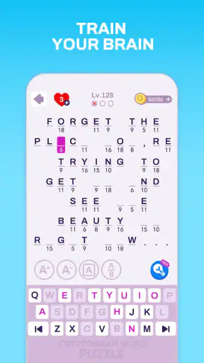 Cryptogram Word Puzzle Game screenshot