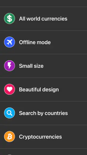 Currency converter offline screenshot