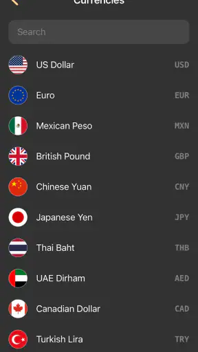 Currency converter offline screenshot