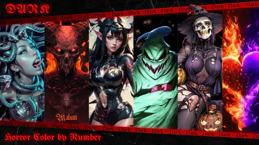 Dark, Horror Color by Number screenshot