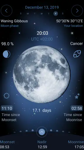 Deluxe Moon - Moon Calendar, P screenshot