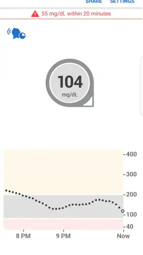 Dexcom G6 screenshot