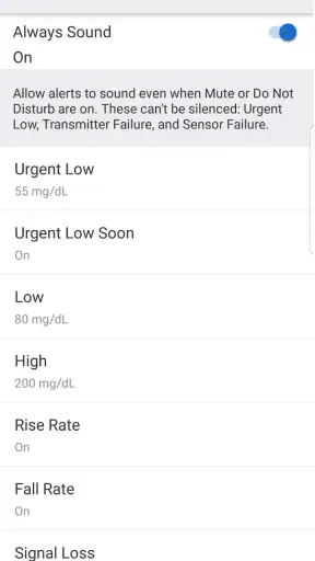 Dexcom G6 screenshot