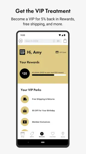 DSW Designer Shoe Warehouse screenshot