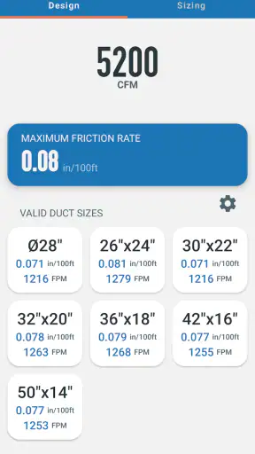 Ductulator Pro screenshot