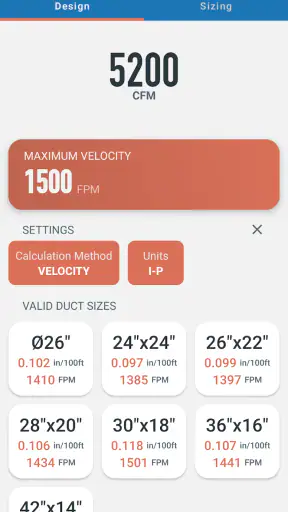 Ductulator Pro screenshot