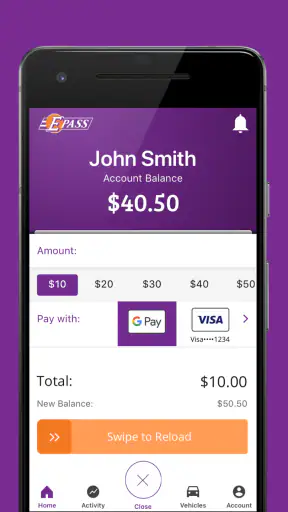E-PASS Toll App screenshot