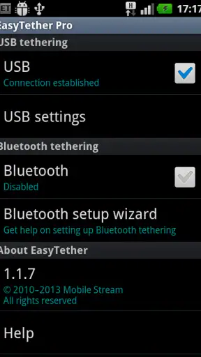 EasyTether Pro screenshot