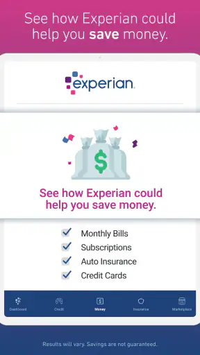Experian screenshot