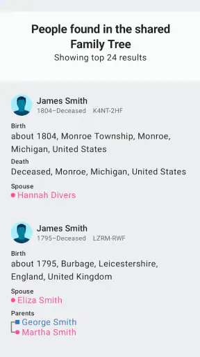 FamilySearch Tree screenshot