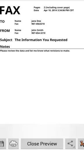 FaxCover Pro Create Cover Page screenshot