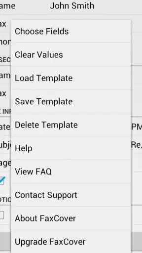 FaxCover Pro Create Cover Page screenshot