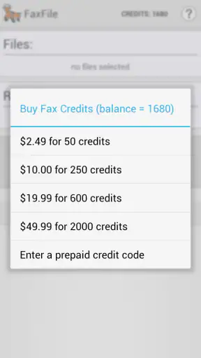 FaxFile - Send Fax from phone screenshot