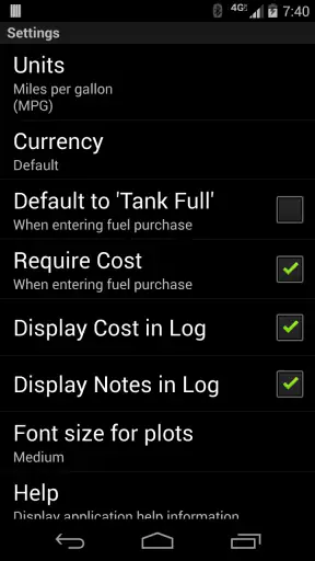 FillUp - Gas Mileage Log screenshot
