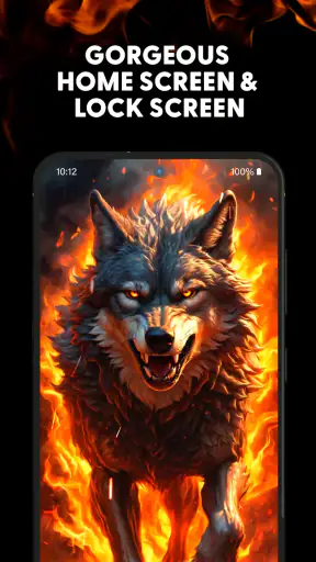 Fire Wallpaper Theme Lone Wolf screenshot