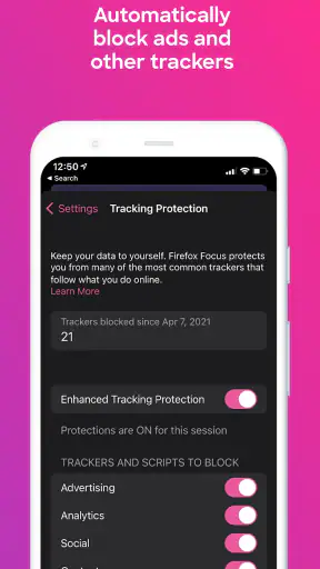 Firefox Focus: No Fuss Browser screenshot
