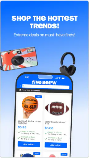 Five Below screenshot