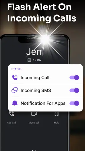 Flashlight : SMS & Call Alert screenshot
