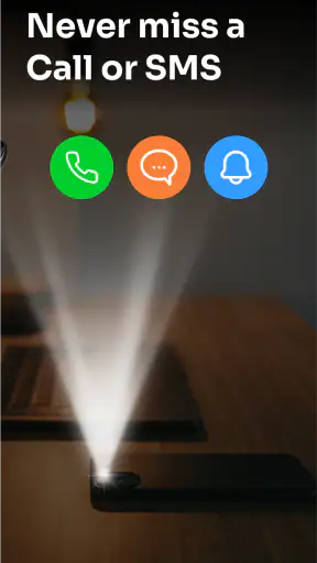 Flashlight : SMS & Call Alert screenshot