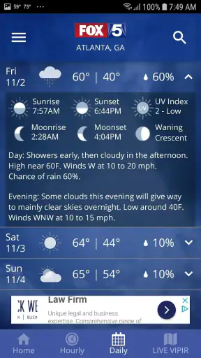 FOX 5 Storm Team Weather Radar screenshot